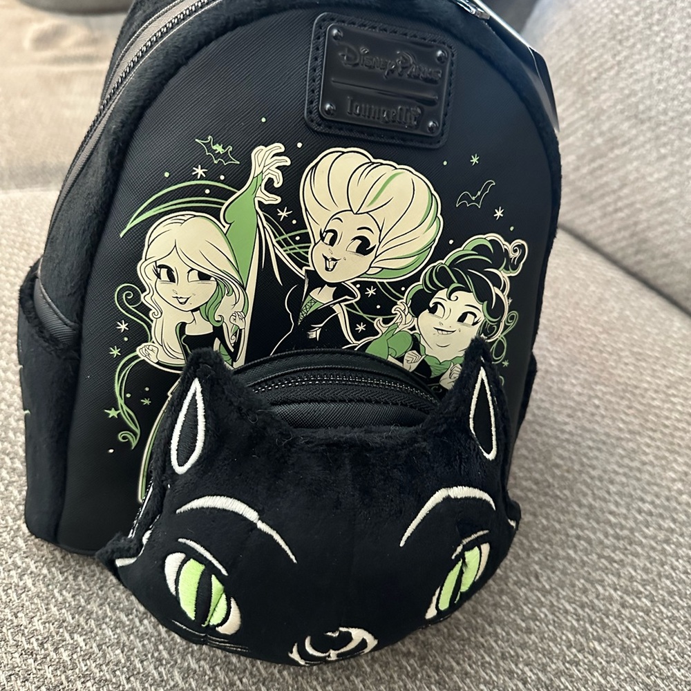 Loungefly Black and Green Villains/Hocus Pocus glow in the dark